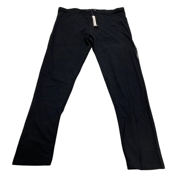 Andrew Scott Women's Full Length Cotton Spandex Leggings Black 2X-Large - Picture 2 of 3